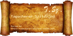 Tagscherer Szilárd névjegykártya